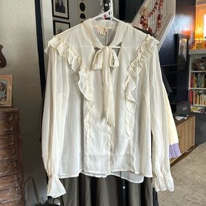 7 - Hem + Thread Ivory Blouse